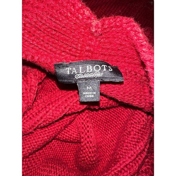 Talbots Open Front Cardigan Red Size M - Picture 4 of 5